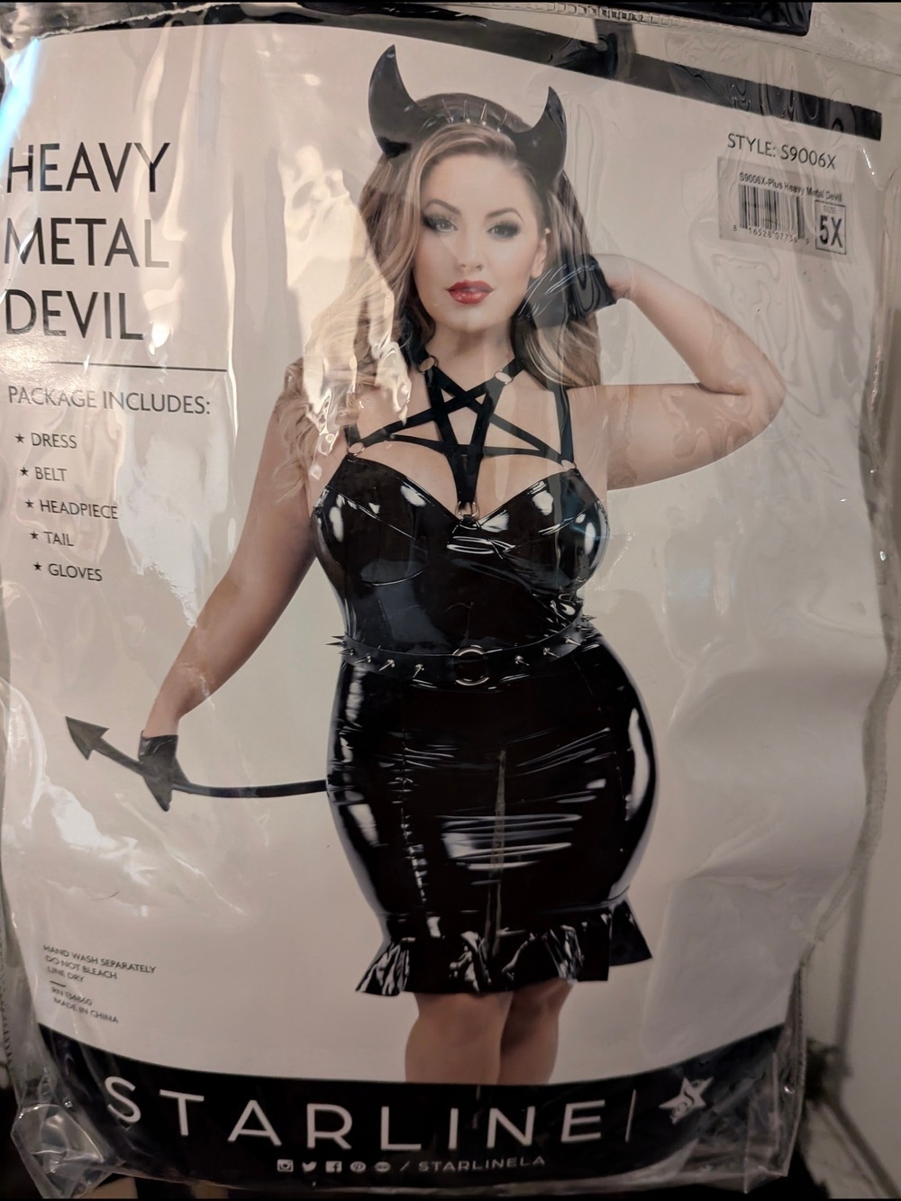 Starline Heavy Metal Devil Costume - Black NWT